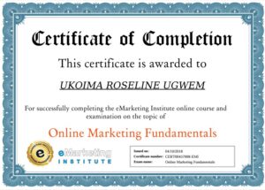 ONLINE MARKETING FUNDAMENTALS CERTIFICATE